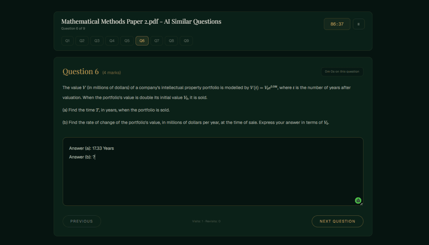 Exam Mode screenshot 1