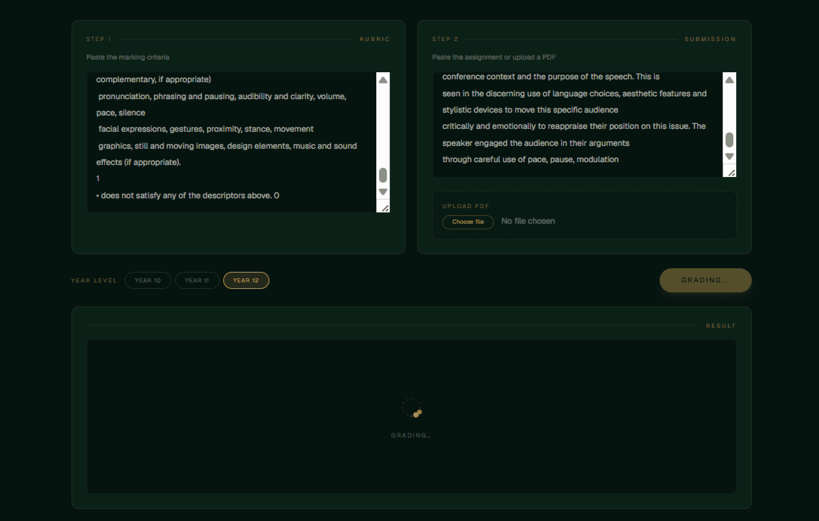Assignment Grader screenshot 1