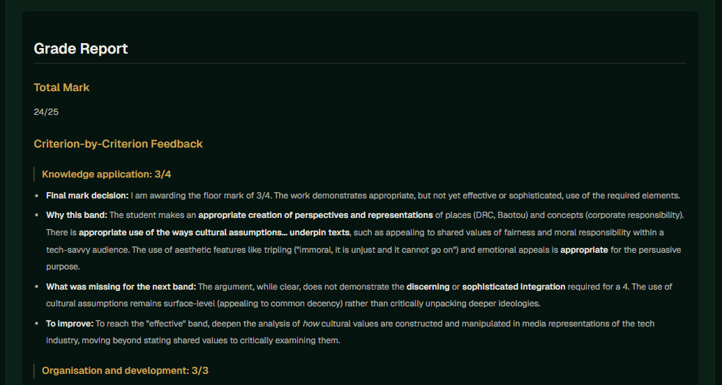 Assignment Grader screenshot 2