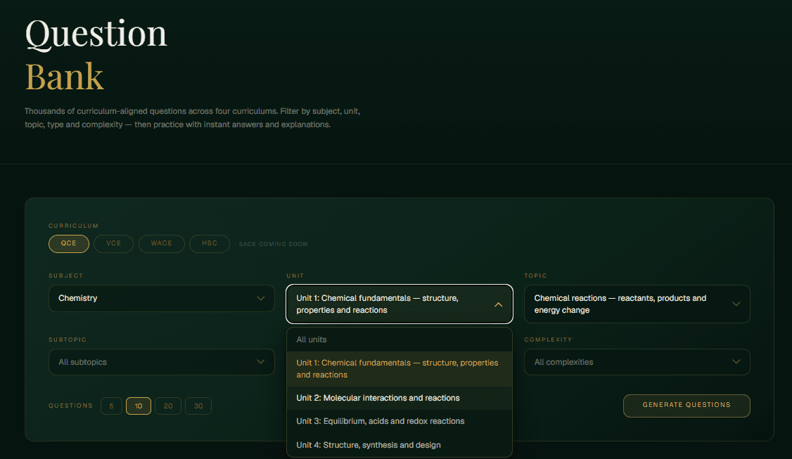 Question Bank screenshot 2