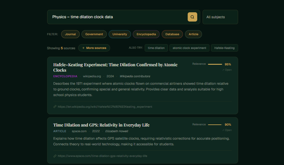 Source Finder screenshot 2